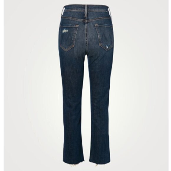 MOTHER High Waisted Rider Ankle Fray Distressed Cropped Skinny Jeans - 28" - Picture 3 of 14